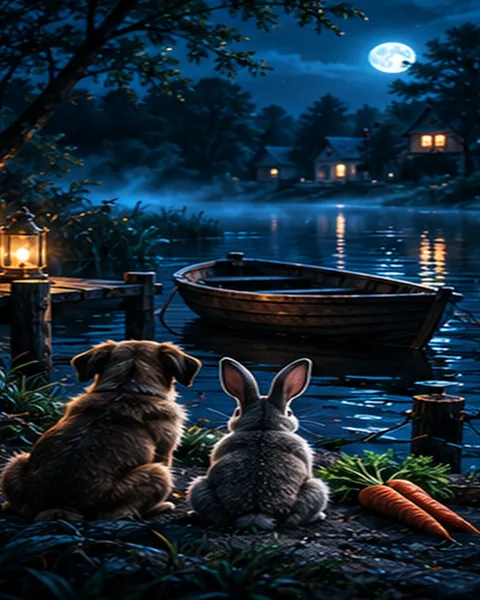 Three Things Across the River (illustration)