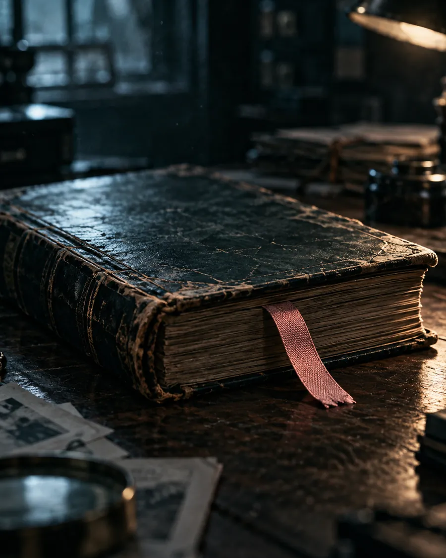 The Book and the Bookmark (illustration)